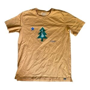 LL Bean Kids Outside Everyday Tee Size L 14-16 Maine Tree
